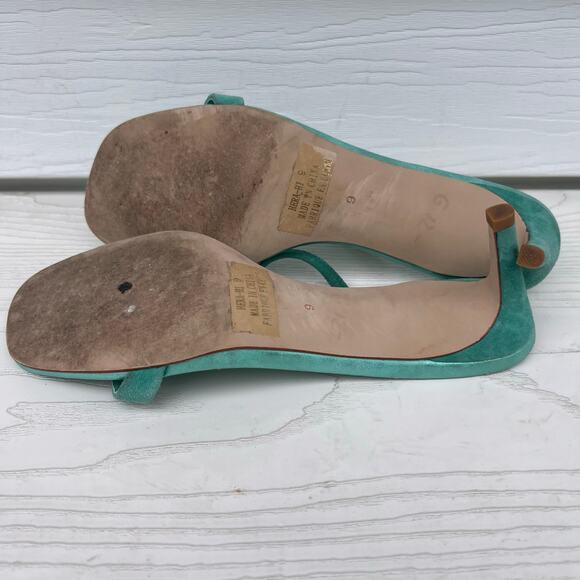 Jeffrey Campbell Hera-Hi Sandals Seafoam Green Metallic Combo Size 9 - Picture 8 of 10